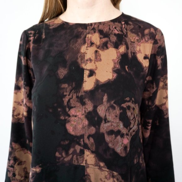 WILFRED ARITZIA Black & Brown Tie-Dye Shift Dress - Picture 2 of 7